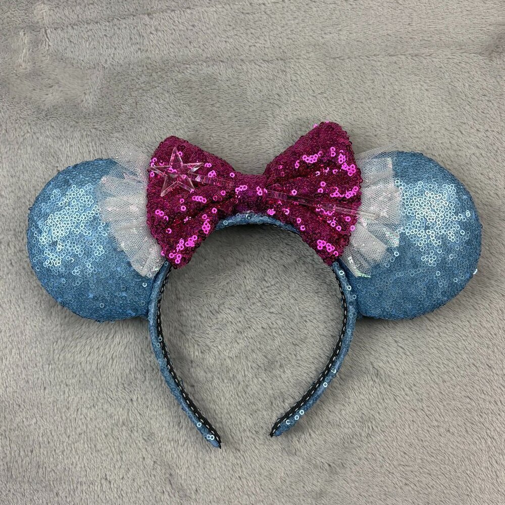 Disney Minnie Mouse Custom Made Sequins Ears Headband Adult Size